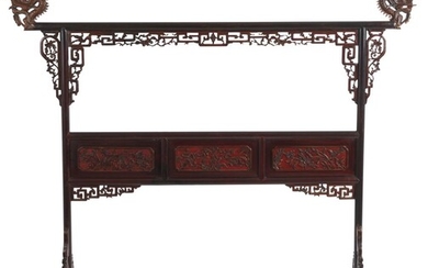 A CHINESE LACQUERED ROBE RACK QING DYNASTY (1644-1912), 19TH CENTURY