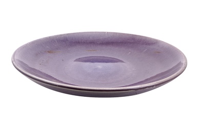 A CHINESE PURPLE-GLAZED CHARGER