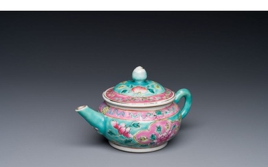 A Chinese famille rose teapot for the Straits or Peranakan m...