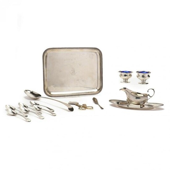 A Collection of English Silver Dining Accessories