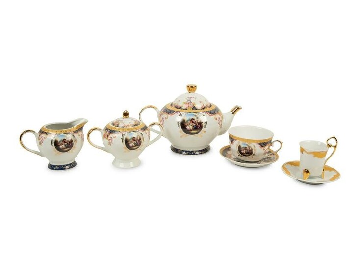 A Continental Porcelain Tea Set