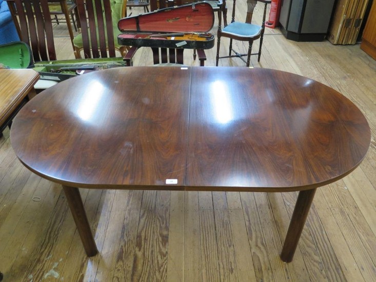 A Danish Skovby rosewood dining room suite, comprising a dis...