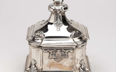 A Dutch silver tobacco jar