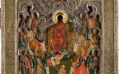 A FINE ICON SHOWING THE PRAISE OF THE MOTHER...