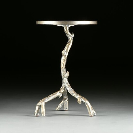 A GIACOMETTI STYLE SILVER PAINTED METAL "TREE
