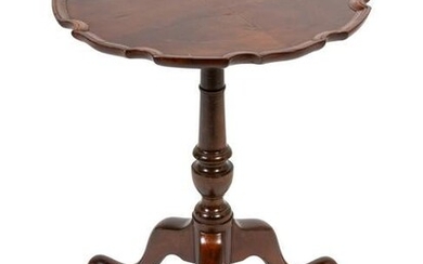 A George III Mahogany Tilt-Top Table Height 26 3/8 x