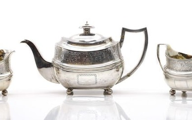 A George III silver tea service