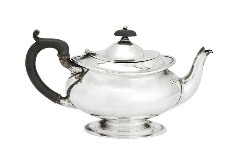 A George V sterling silver three-piece tea service