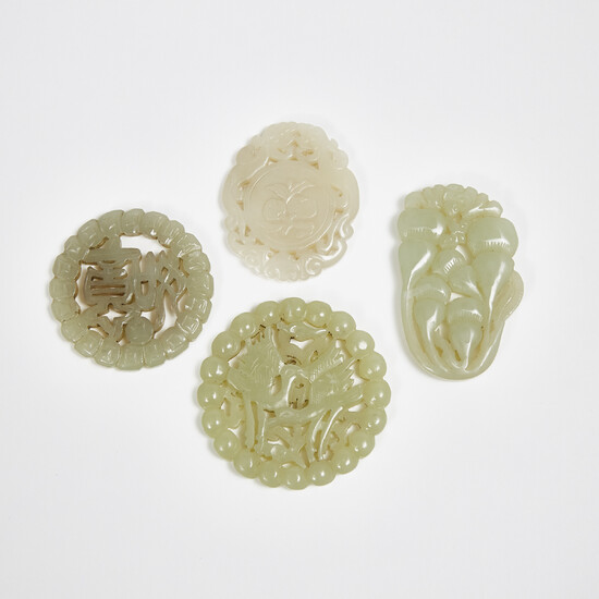 A Group of Four Jade Plaques