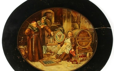 A HOSTER BREWING PRE-PROHIBITION LITHOGRAPHED TIN SIGN