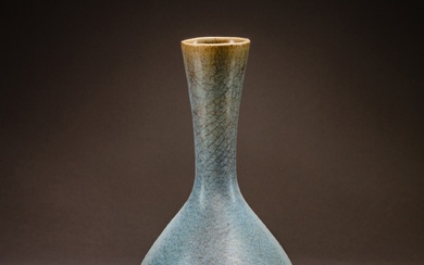 A 'Jun' bottle vase, Yuan dynasty | 元 鈞窰天藍釉瓶