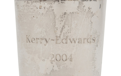 A Kerry Edwards 2004 Campaign Silver Commemorative Julep Cup
