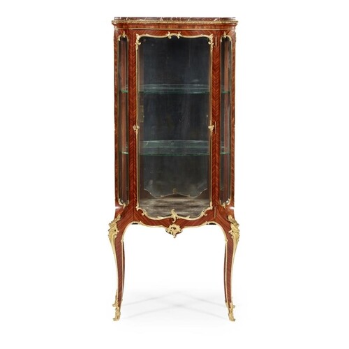 A LATE 19TH CENTURY LOUIS XVI STYLE GILT BRONZE MOUNTED AND ...