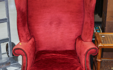 A Large Baker Wingback Chair