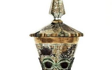 A MAGNIFICENT LARGE 19TH CENTURY BOHEMIAN GLASS POKAL