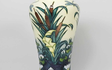 A Moorcroft pottery vase, of shouldered form, decorated in the...