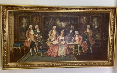 A PALATIAL CONTINENTAL OIL PAINTING SIGNED GEROME