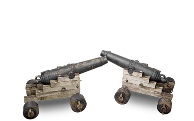 A Pair Of 4Pdr. Iron Carronades Early 19th Century