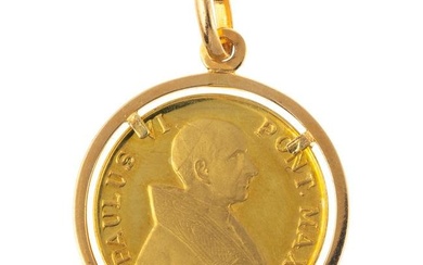 A Pope Paulus VI Pontifex Max Medallion Charm