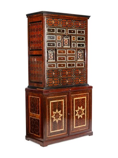 A Portuguese Marquetry Cabinet on Stand