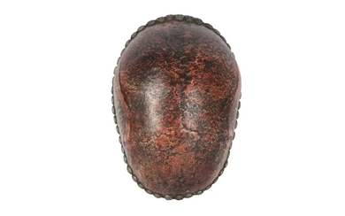 A RESIN MODEL OF A TIBETAN KAPALA HUMAN SKULL CAP