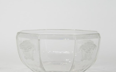 A Rosenthal for Versace frosted and clear glass Lumiere bowl
