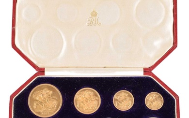 † A Royal Mint George V 1911 Specimen Proof Coin set, in original case.