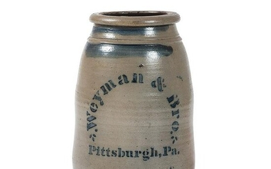 A Scarce Weyman and Brothers Stoneware Tobacco Jar with