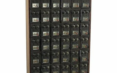 A U.S. Post Office Keyless 48 Box Mail Box.