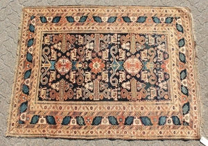 A VERY GOOD CAUCASIAN PERPERDIL RUG with a superb