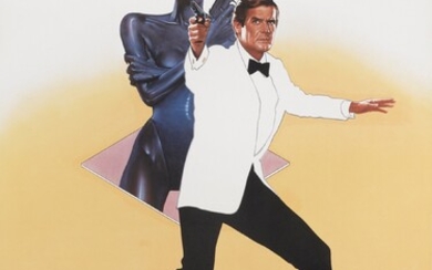 A View to a Kill (1985), advance poster (withdrawn), signed by Roger Moore, US