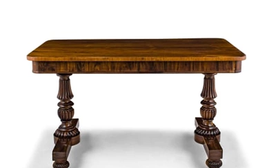A William IV rosewood library table
