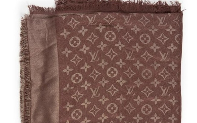 A brown and gold shawl, Louis Vuitton, Monogram