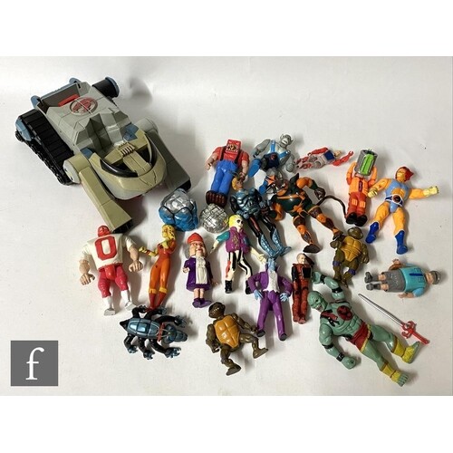 A collection of 1980s and 1990s action figures, to include L...
