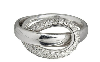 A contemporary diamond set ring