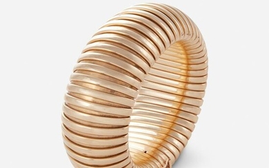 A fourteen karat gold strap bracelet, Italy