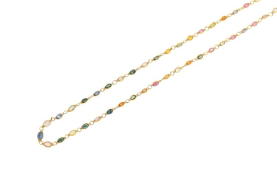 A gem-set necklace