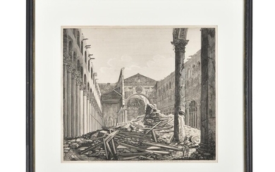A group of four engravings of views of Rome