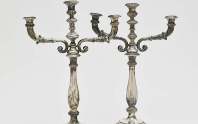 A pair of 3-light girandoles Vienna, 1840, Carl Isak