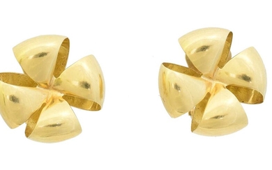 A pair of clip earrings