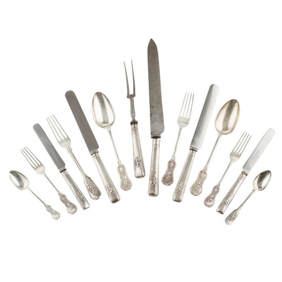 A private die collection of flatware