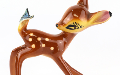 A vintage MCP Mingay (Australia) Bambi ceramic ornament, signed 'M'...
