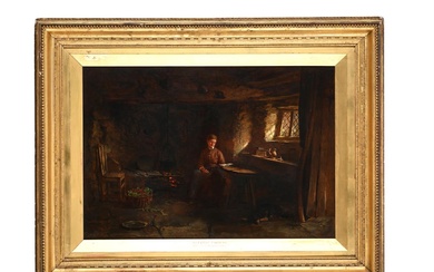 ALFRED PROVIS (BRITISH 1843-1886), THE GAMEKEEPER'S WIFE