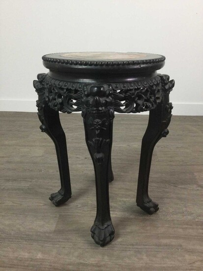 AN EARLY 20TH CENTURY CHINESE HARDWOOD PLANT TABLE