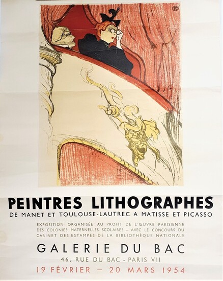 Affiche pour l'exposition "Peintres lithographes de Manet et Toulouse-Lautrec à...