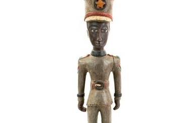 African Cote D'Ivoire Baule Colon policeman sculpture