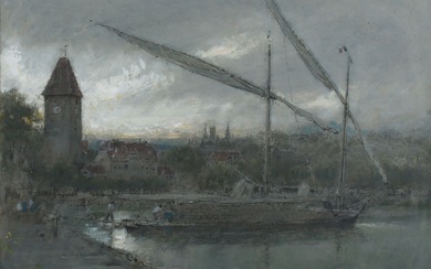 Albert Goodwin (1845-1932) Ouchy, Lausanne Signed Albert Goodwin (lower right), and inscribed Ouchy &/Lausanne (lower...