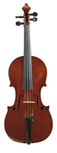 American Violin - C. 1920, possibly James Reynolds Carlisle, for Rudolph Wurlitzer Company, bearing original label, length of back 359 mm., with case and bow.