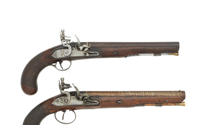 An 18-Bore Flintlock Pistol, And Another Of 20-Bore The First...