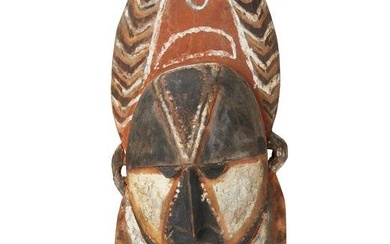 An Abelam painted carved wood mask